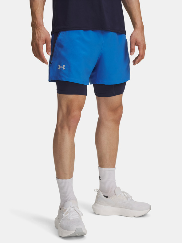 Under Armour Moške kratke hlače Under Armour UA LAUNCH 5'' 2-IN-1 SHORTS-BLU