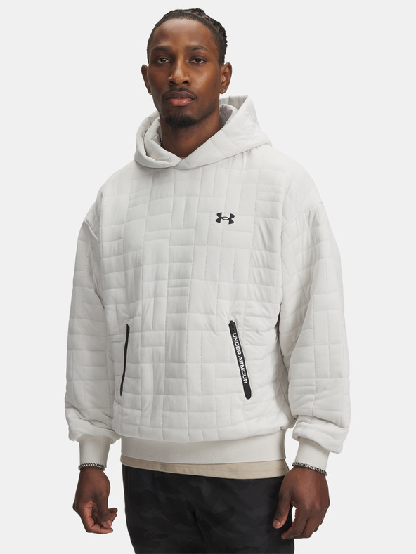 Under Armour Moški pulover  Under Armour UA Unstoppable Flc Txtr Hdy-WHT