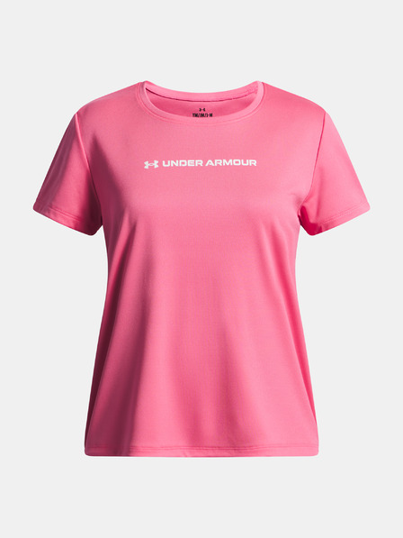 Under Armour Dekliška majica Under Armour Tech Wordmark Graphic SS-PNK