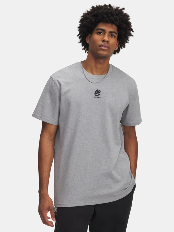 Under Armour Moška majica Under Armour Curry Hvyweight Logo Tee-GRY