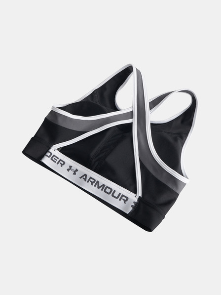 Under Armour Ženski modrček Under Armour UA Crossback Mid Open Back-BLK