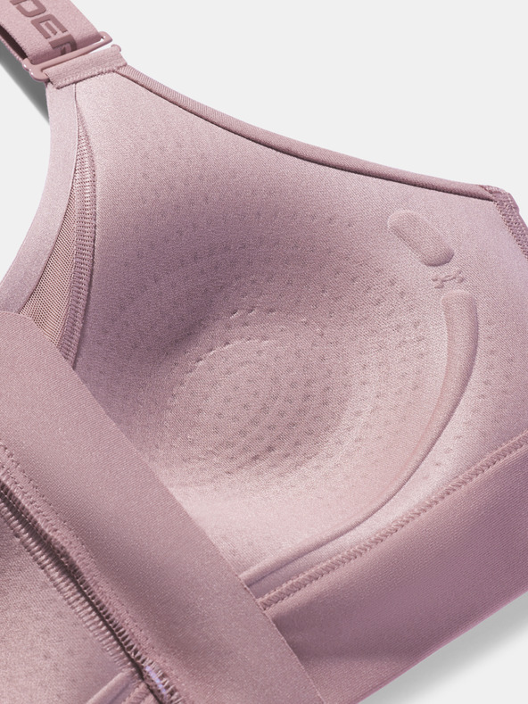 Under Armour Ženski nedrček  Under Armour UA Infinity High Zip 2.0 Bra-PNK