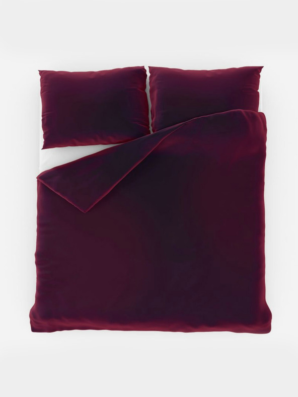 Kvalitex Satenasto francosko posteljno perilo LUXURY COLLECTION 1+2, 240x200, 70x90cm vinsko Kvalitex