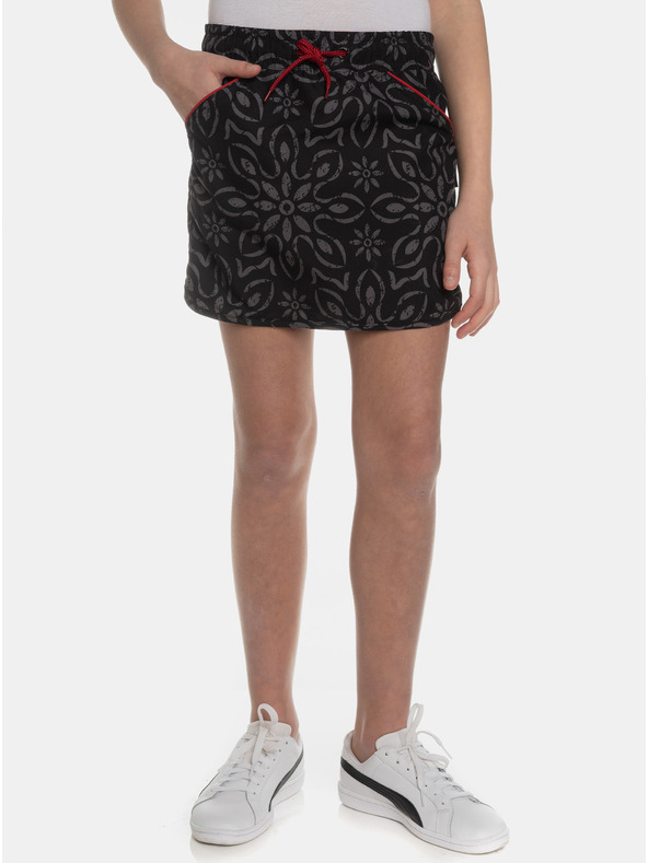 Sam 73 Črna vzorčasta deklinska krilo SAM 73