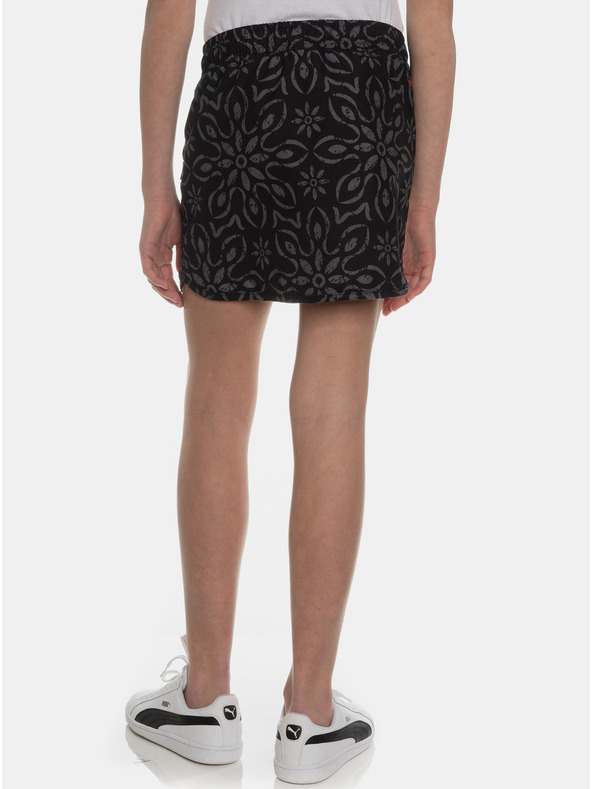 Sam 73 Črna vzorčasta deklinska krilo SAM 73