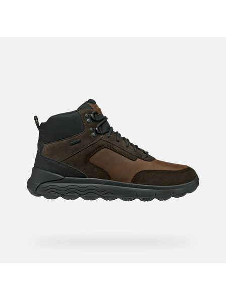 Geox Temno rjavi moški gležnjarji Geox Spherica 4X4 ABX