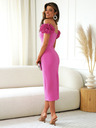 Edoti MIRABELA midi obleka - roza