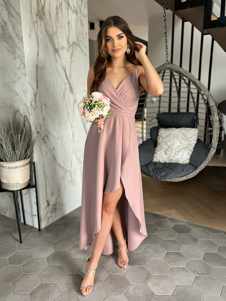 Edoti Maxi obleka LOVE - puder roza