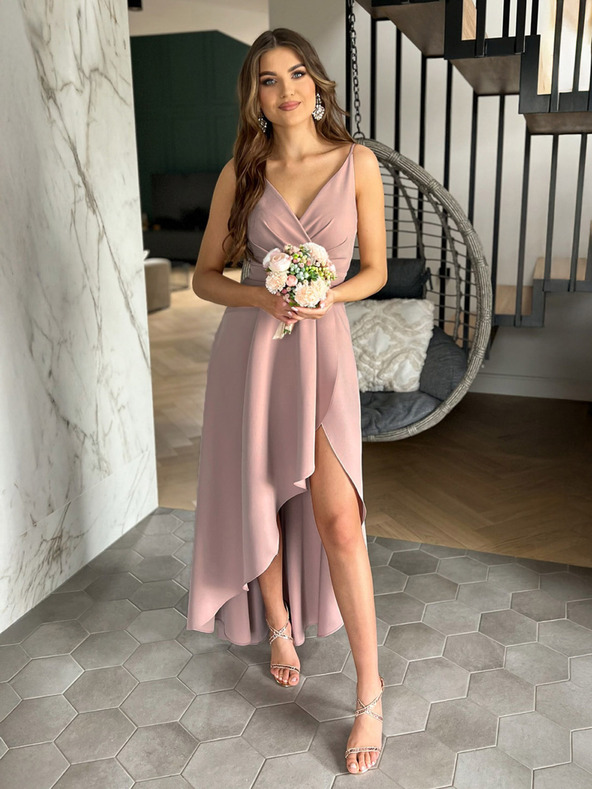 Edoti Maxi obleka LOVE - puder roza