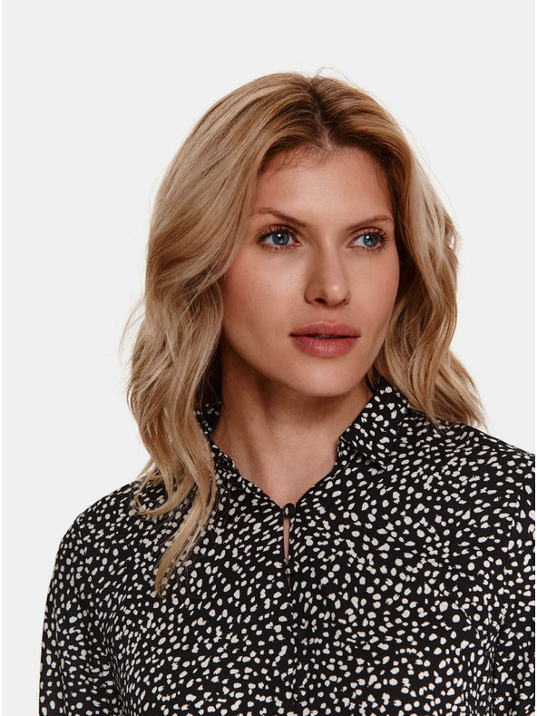 TOP SECRET Črna vzorčasta bluza z gumbi TOP SECRET