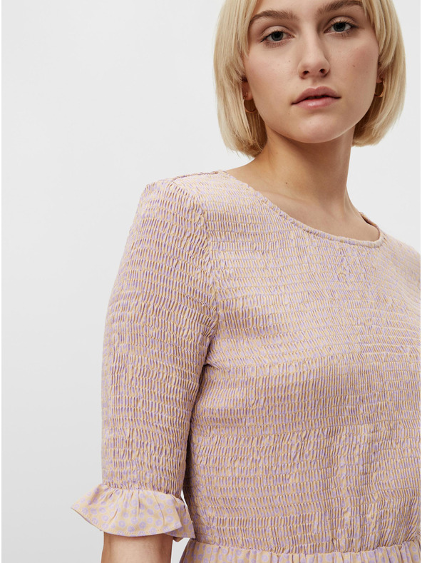 Pieces Svetlo roza cvetlična obleka Pieces Laoise