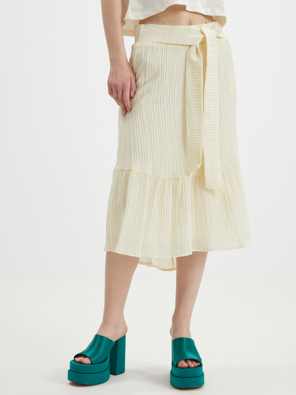 Vero Moda Kremno žensko midi krilo VERO MODA Hajija