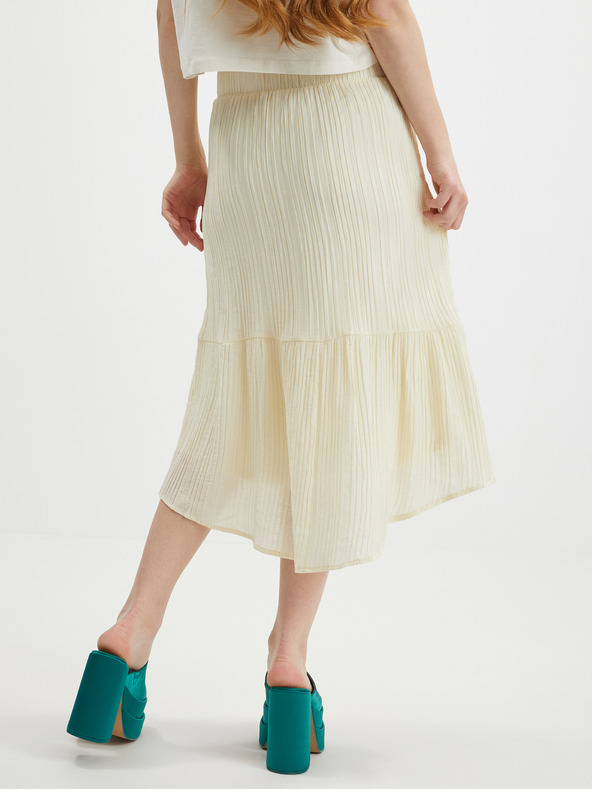 Vero Moda Kremno žensko midi krilo VERO MODA Hajija