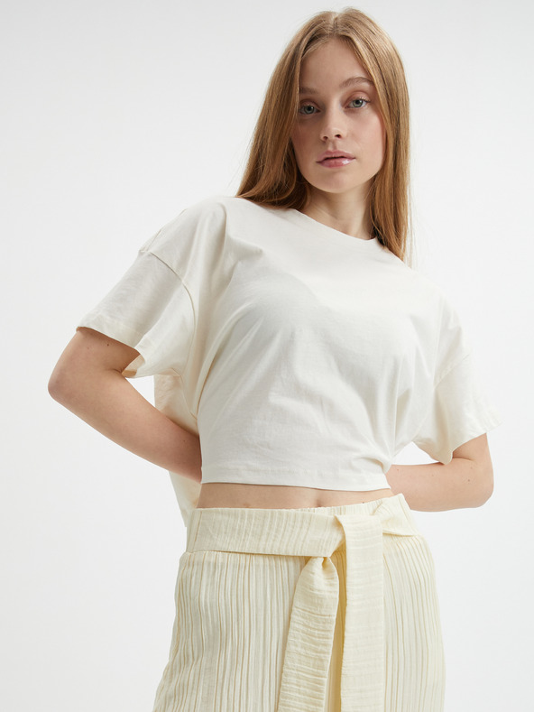 Vero Moda Kremno žensko midi krilo VERO MODA Hajija