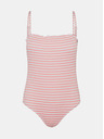 Vero Moda Enodelne kopalke z belo-rožnatimi črtami VERO MODA Emily