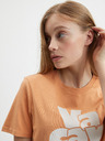 Pieces Oranžna majica s potiskom Pieces Tamaris