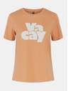 Pieces Oranžna majica s potiskom Pieces Tamaris