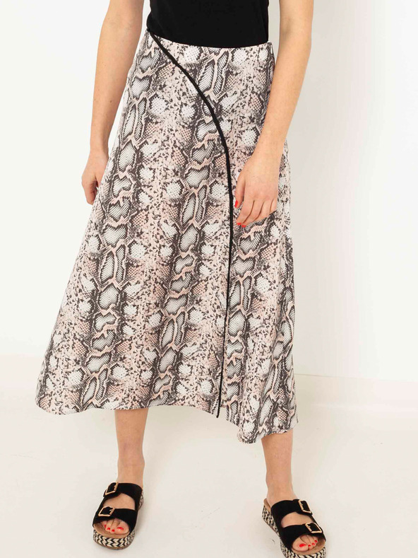 CAMAIEU Sivo vzorčasto krilo z razporkom CAMAIEU