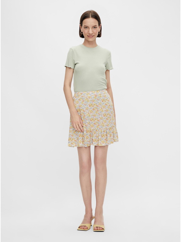 Pieces Rumeno cvetlično krilo Pieces Miko