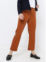 CAMAIEU Oranžne strgane črtaste hlače CAMAIEU