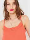 CAMAIEU Oranžna majica s čipko CAMAIEU