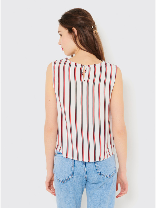 CAMAIEU Rdeče-bela črtasta majica CAMAIEU
