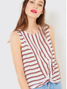 CAMAIEU Rdeče-bela črtasta majica CAMAIEU