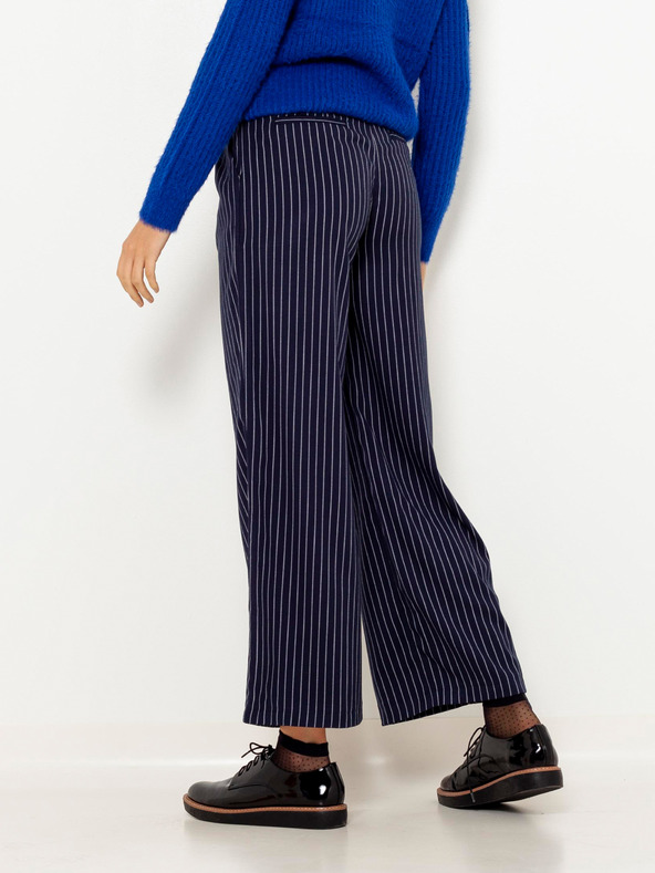 CAMAIEU Temno modre črtaste široke hlače CAMAIEU