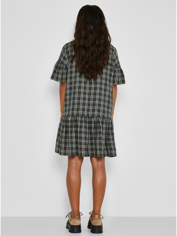 Noisy May Kaki karirasta srajčna obleka Noisy May Erik