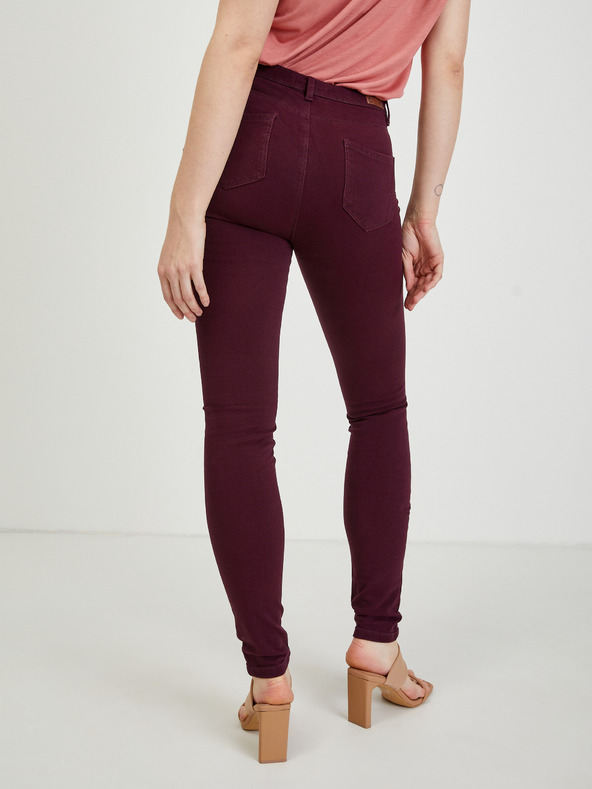 CAMAIEU Vijolične ženske hlače z oprijetim krojenjem CAMAIEU