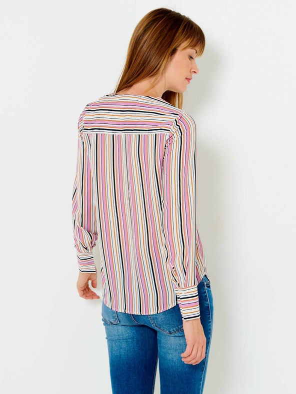 CAMAIEU Roza črtasta bluza CAMAIEU