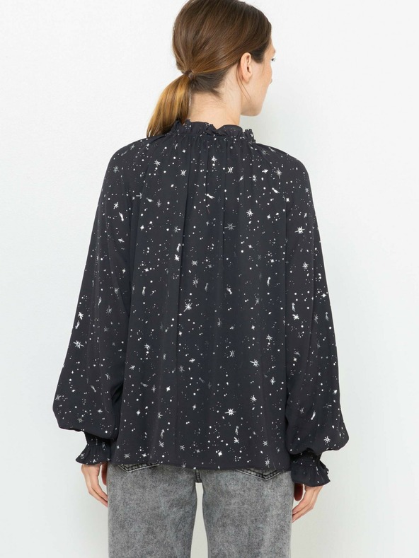 CAMAIEU Temno siva vzorčasta ohlapna bluza CAMAIEU