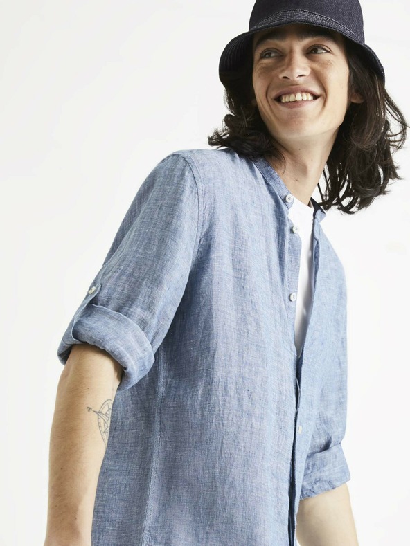 Celio Modra lanena srajca Celio Ratamao