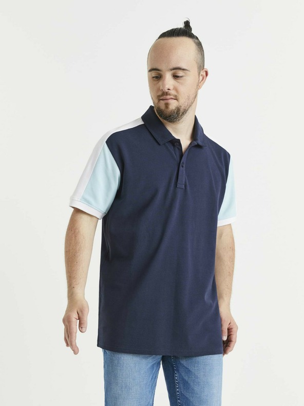 Celio Temno modra moška polo majica Celio