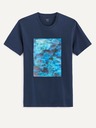Celio Temno modra moška majica s potiskom Celio