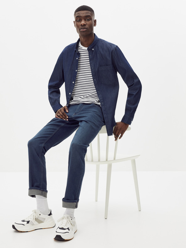 Celio Temno modra majica iz džinsa Celio Rasol