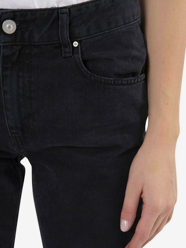 Diesel Črne Dieselove ženske kavbojke ravnega kroja Neekhol