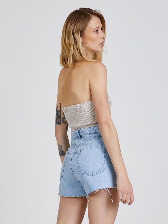 TALLY WEiJL Bež ženski krojeni top s črtami TALLY WEiJL