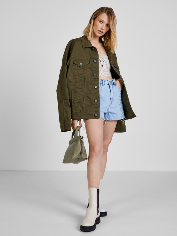 TALLY WEiJL Bež ženski krojeni top s črtami TALLY WEiJL