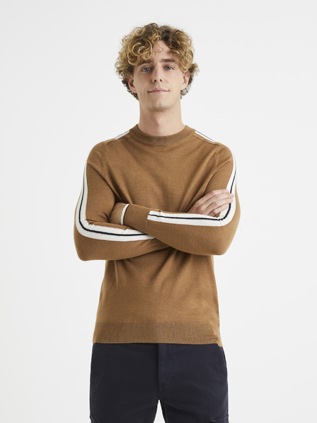 Celio Rjav pulover z volno Celio Veritas