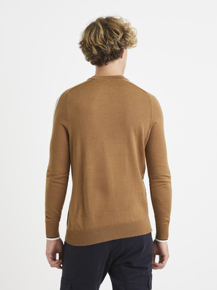Celio Rjav pulover z volno Celio Veritas