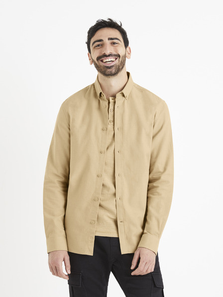 Celio bež majica Celio Waffle