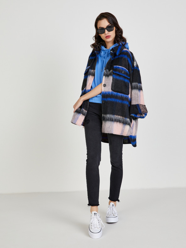 ONLY Modra ženska jopica s kapuco ONLY Siva