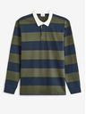 Celio Modro-zelena moška črtasta polo majica Celio Verugby