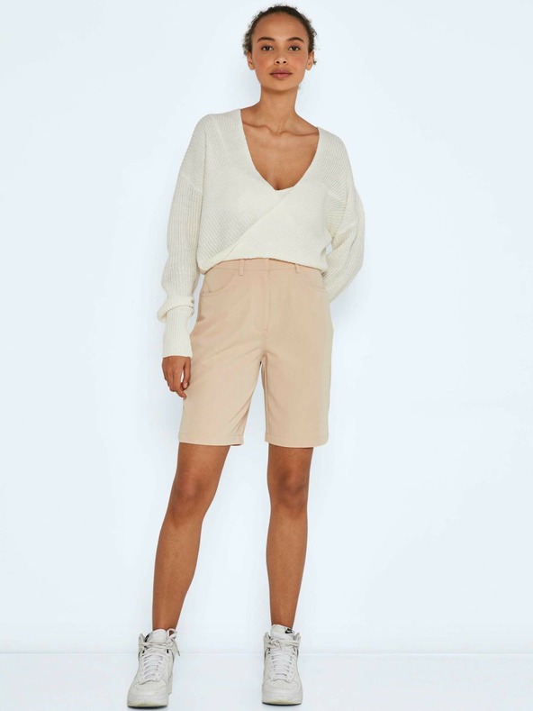 Noisy May Bež široke kratke hlače Noisy May Drew