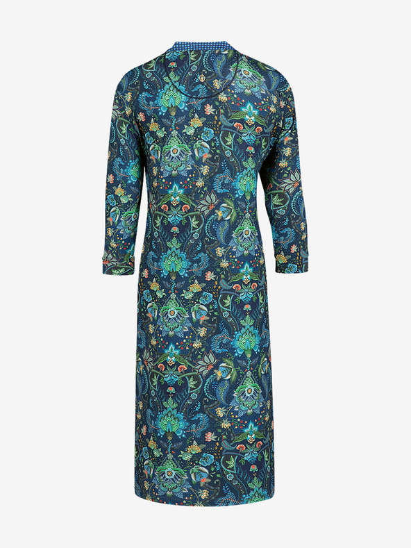 PiP studio Temno modra ženska vzorčasta spalna srajca z ¾ rokavi PiP studio Kyoto Festival Blue