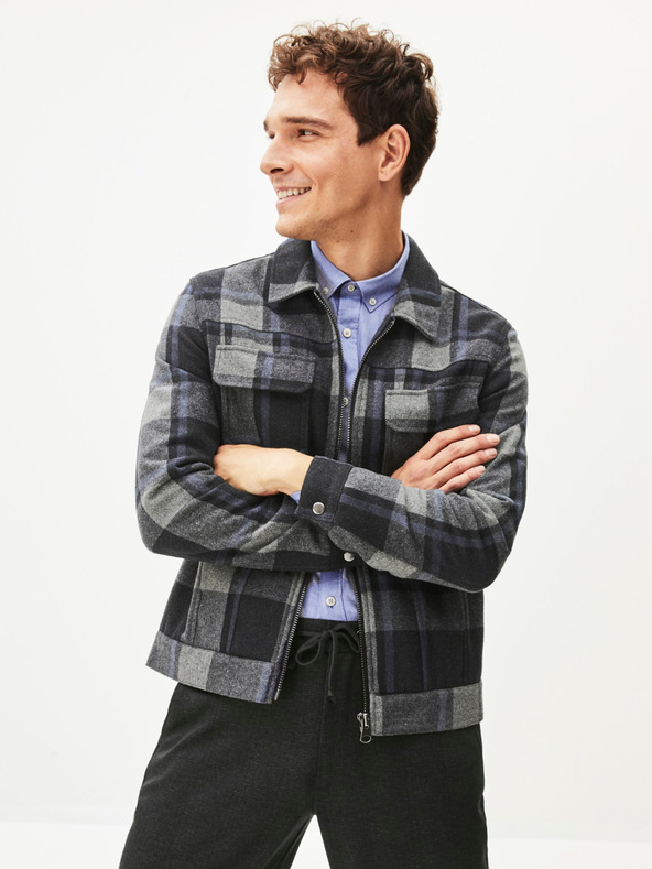 Celio Temno siva moška pletena jakna Celio Punjab