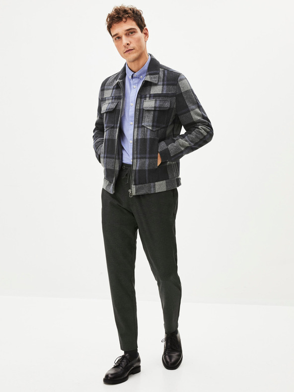 Celio Temno siva moška pletena jakna Celio Punjab