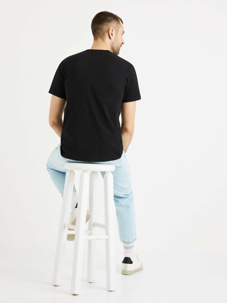 Celio Črna moška majica Celio Atenight