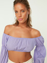 Trendyol Svetlo vijolična kratka bluza Trendyol